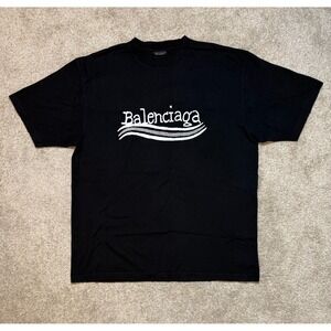 Balenciaga Hand Drawn Political Logo T-Shirt Fits Size XL